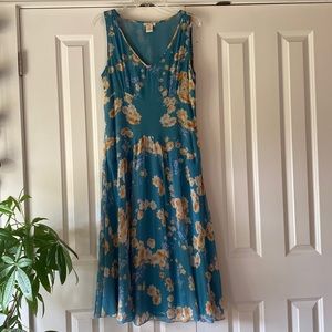 Silk floral dress
